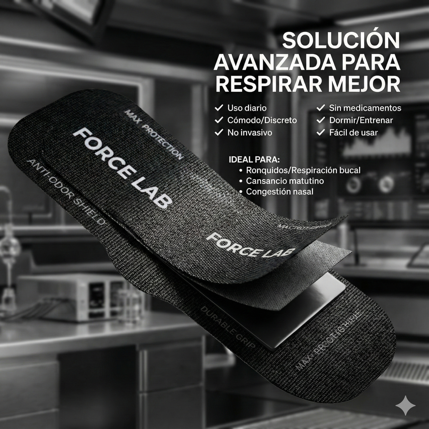 ForceLab™ V2 Tiras nasales magnéticas