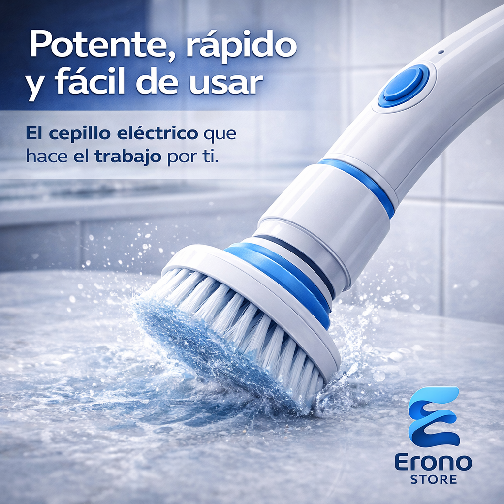 🧽 Depurador giratorio eléctrico, cepillo de limpieza inalámbrico para baño, depurador eléctrico con 5 cabezales de cepillo reemplazables ⚡
