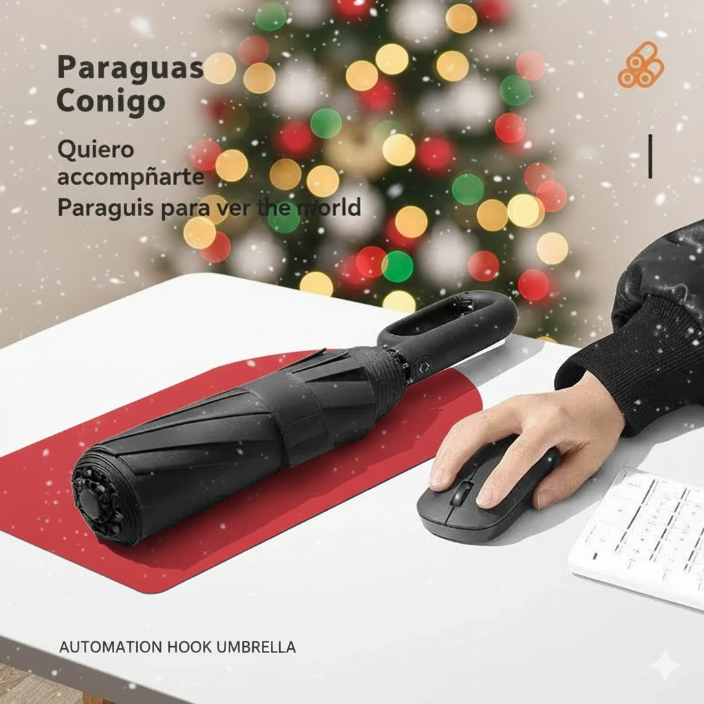 Paraguas Automático Reforzado de 20 Varillas – Extra Grande y Plegable