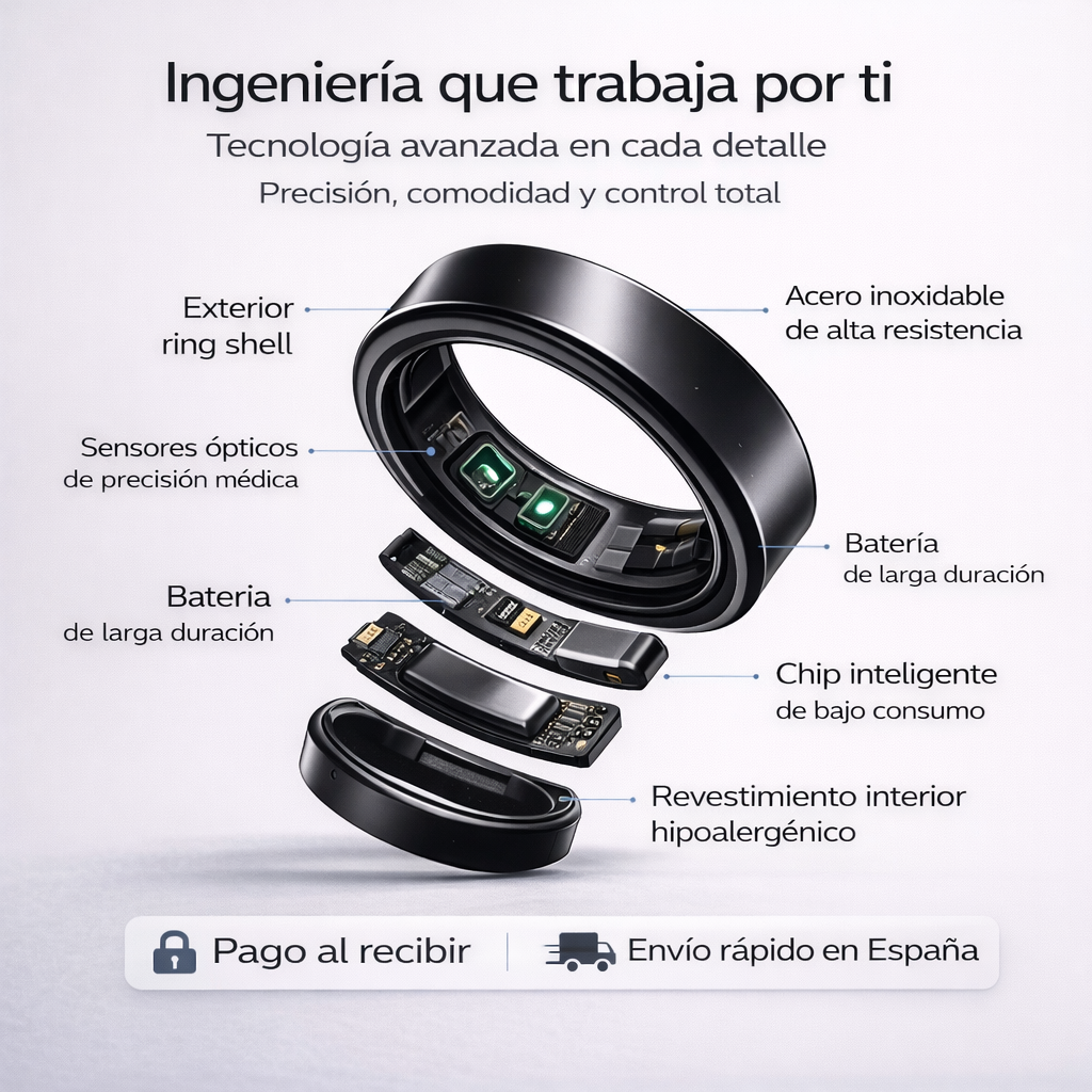 Anillo Inteligente Air Ring® — Sueño · Salud · Fitness 24/7 | Caja + Cargador Incluidos 🔥