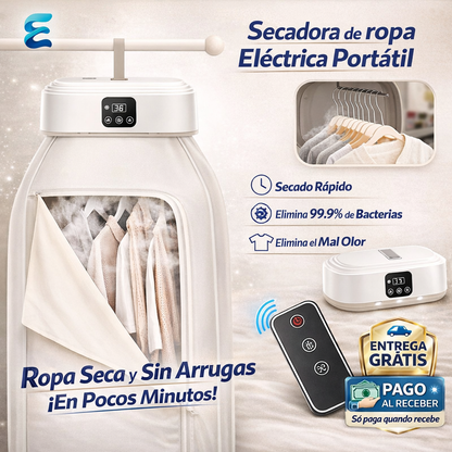 🌬️ Secador de Ropa Portátil Eléctrico Plegable con Esterilización UV 🧺
