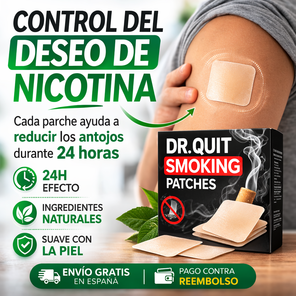 🌿 DR.QUIT Smoking – Parche para dejar de fumar + REGALO GRATIS por tiempo limitado 🚭