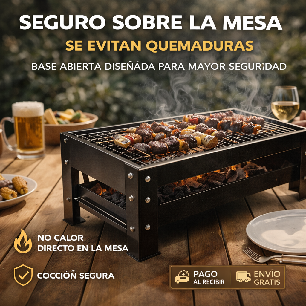 🍖 GRILL  – Parrilla Portátil con Cuchillo Japonés de Regalo 🔪