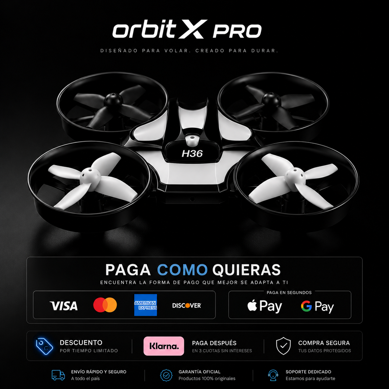 🚀 OrbitX™ Mini Dron con Cámara HD + Vuelo Inteligente + Control Fácil + Garantía Extendida + Accesorios Exclusivos de Regalo 🎁