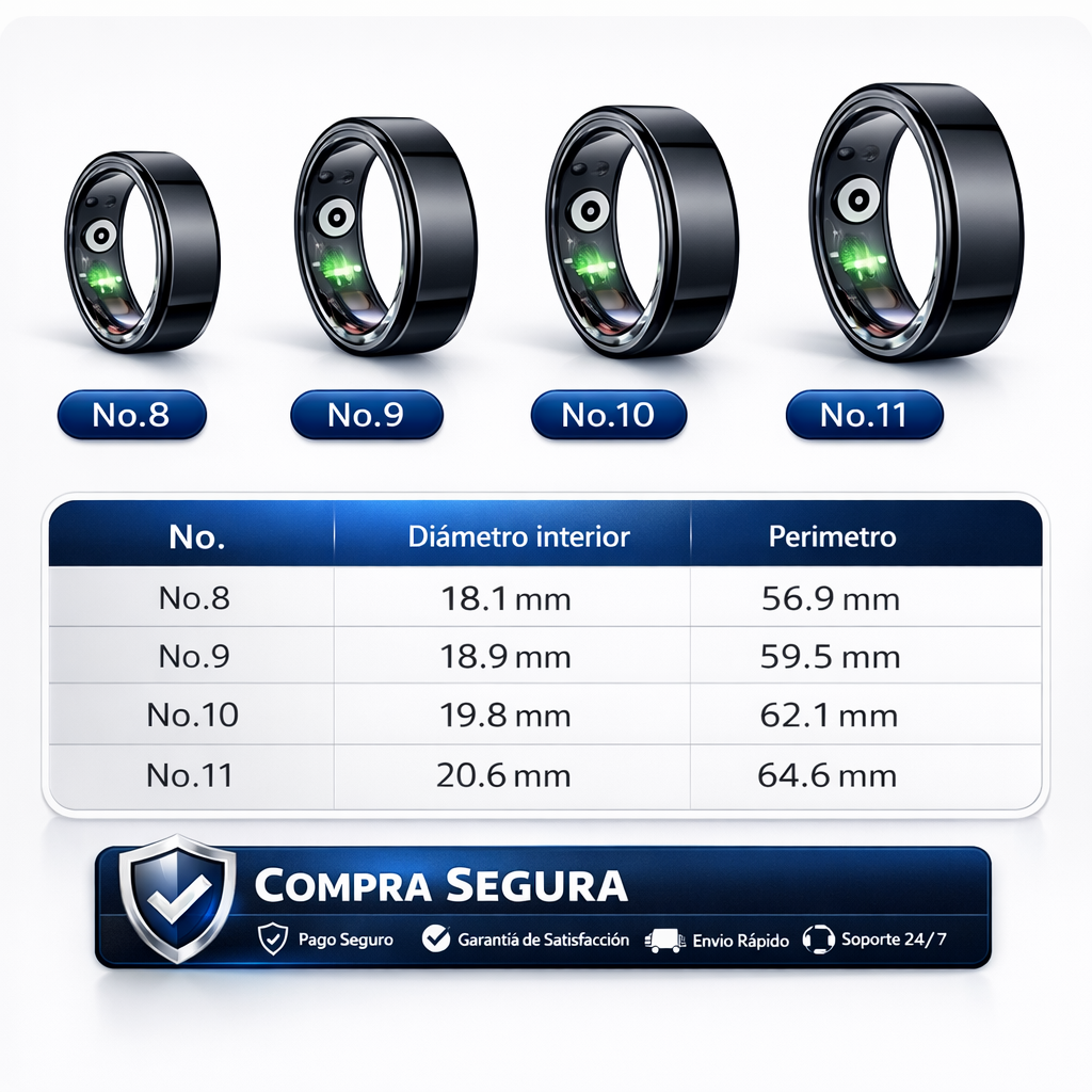 Anillo Inteligente Air Ring® — Sueño · Salud · Fitness 24/7 | Caja + Cargador Incluidos 🔥