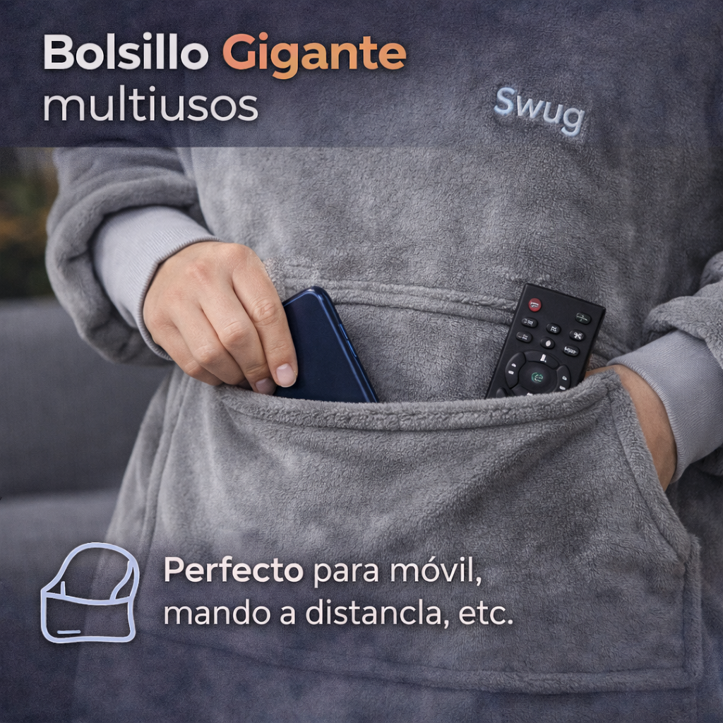 ❄️ Batamanta Sudadera Oversized con Forro Polar e Bolsillo Central GIGANTE + REGALO EXCLUSIVO 🔥