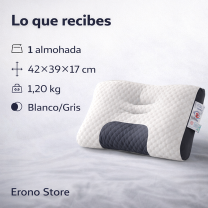 DreamSpa™ — Almohada Ergonómica 3D · Duerme Sin Dolor Cervical Desde la Primera Noche