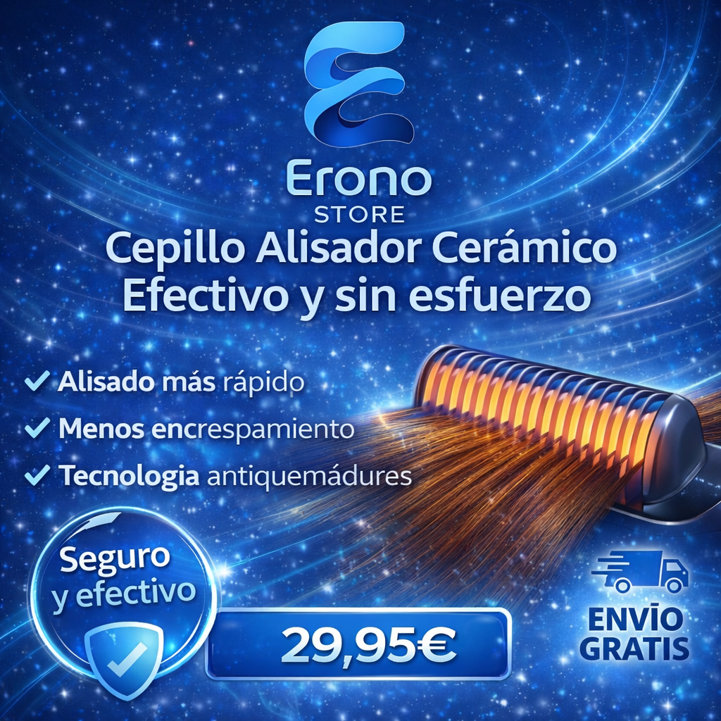 ⚡ Cepillo Alisador Cerámico Profesional 2 en 1 – Alisa, Moldea y Reduce el Frizz en Minutos 💇‍♀️
