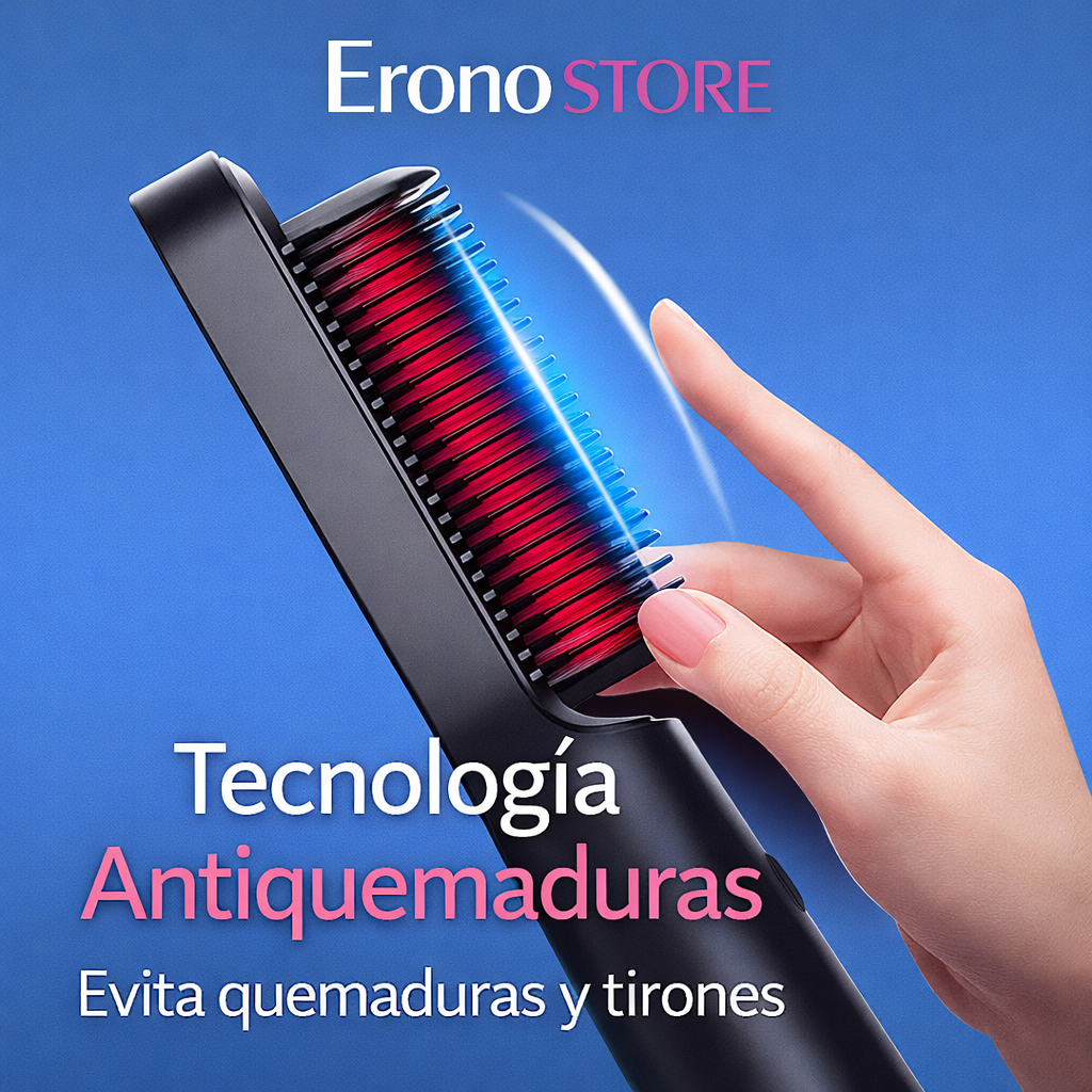 ⚡ Cepillo Alisador Cerámico Profesional 2 en 1 – Alisa, Moldea y Reduce el Frizz en Minutos 💇‍♀️