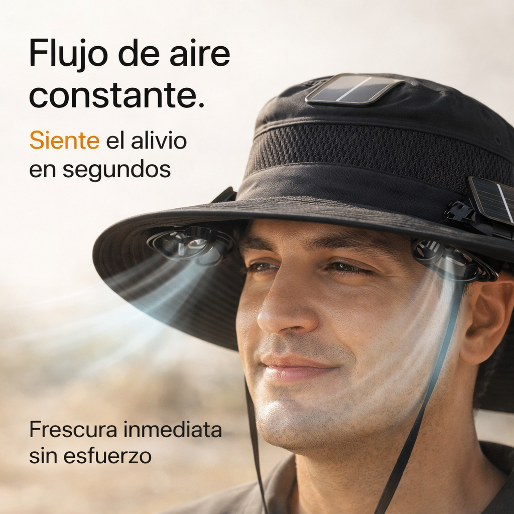 ☀️ Solarix Sombrero Anticalor con Enfriamiento Solar + Descuento de Verano  - Hasta -50% HOY 🔥