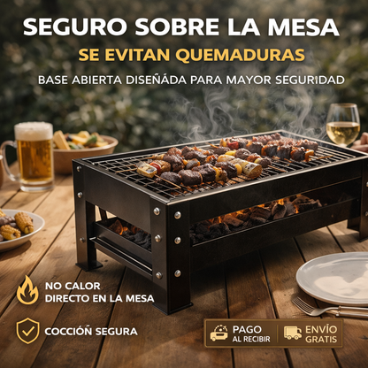 🍖 GRILL  – Parrilla Portátil con Cuchillo Japonés de Regalo 🔪