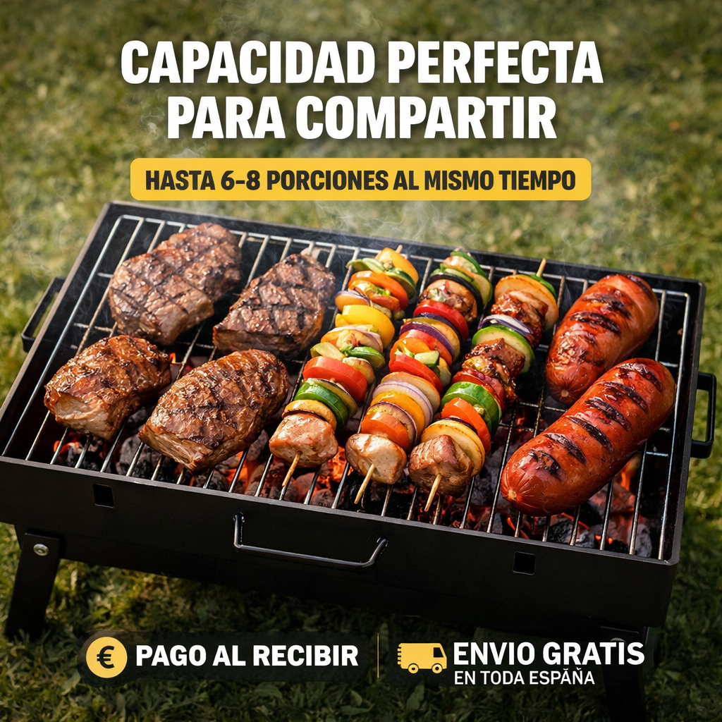 🍖 GRILL  – Parrilla Portátil con Cuchillo Japonés de Regalo 🔪