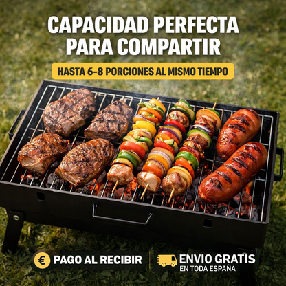 🍖 GRILL  – Parrilla Portátil con Cuchillo Japonés de Regalo 🔪