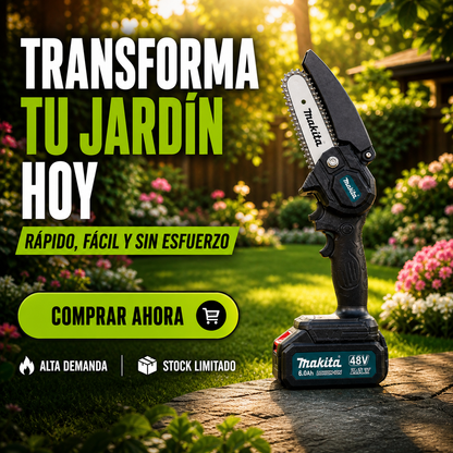 CortaVolt 48™ – Mini Motosierra Portátil 6” | Ligera, Potente y Fácil de Usar con Una Sola Mano