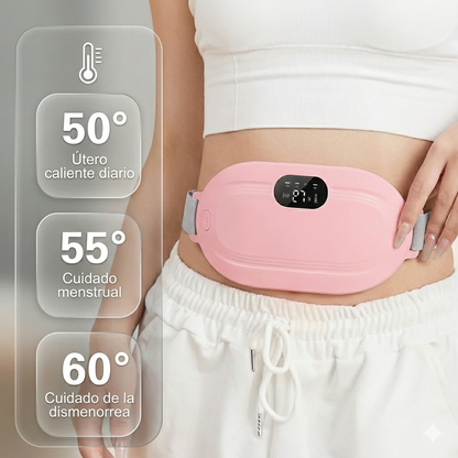🌸 CINTURÓN TÉRMICO CON MASAJE PARA CÓLICOS MENSTRUALES 🔥