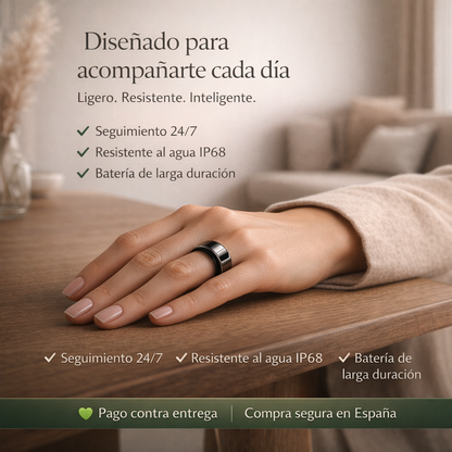 Anillo Inteligente Air Ring® — Sueño · Salud · Fitness 24/7 | Caja + Cargador Incluidos 🔥