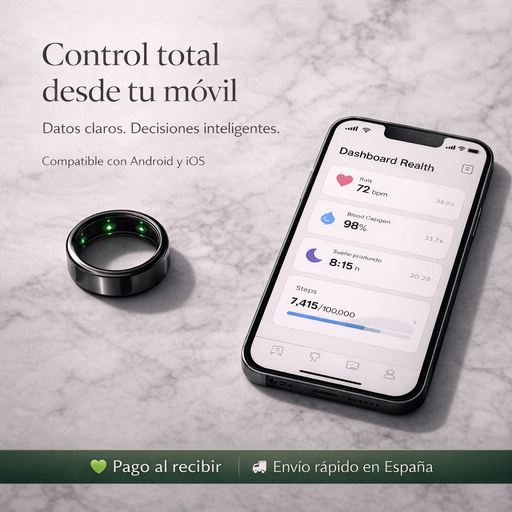Anillo Inteligente Air Ring® — Sueño · Salud · Fitness 24/7 | Caja + Cargador Incluidos 🔥