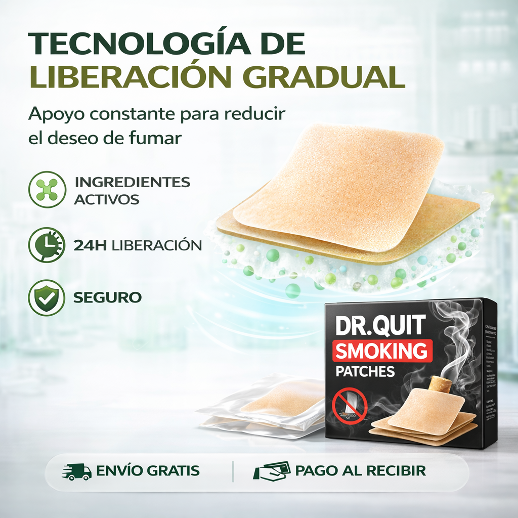🌿 DR.QUIT Smoking – Parche para dejar de fumar + REGALO GRATIS por tiempo limitado 🚭
