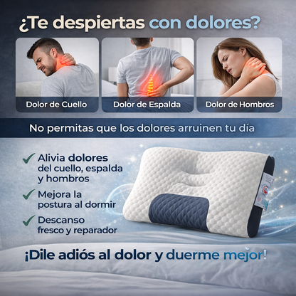 DreamSpa™ — Almohada Ergonómica 3D · Duerme Sin Dolor Cervical Desde la Primera Noche