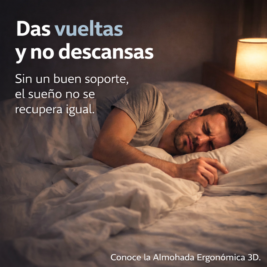 DreamSpa™ — Almohada Ergonómica 3D · Duerme Sin Dolor Cervical Desde la Primera Noche
