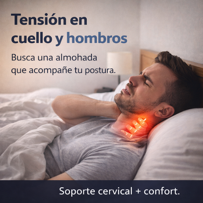 DreamSpa™ — Almohada Ergonómica 3D · Duerme Sin Dolor Cervical Desde la Primera Noche