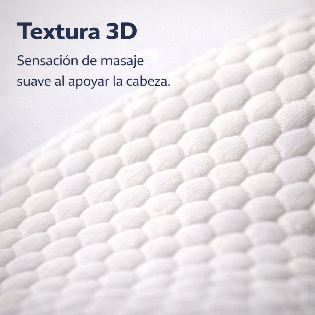 DreamSpa™ — Almohada Ergonómica 3D · Duerme Sin Dolor Cervical Desde la Primera Noche