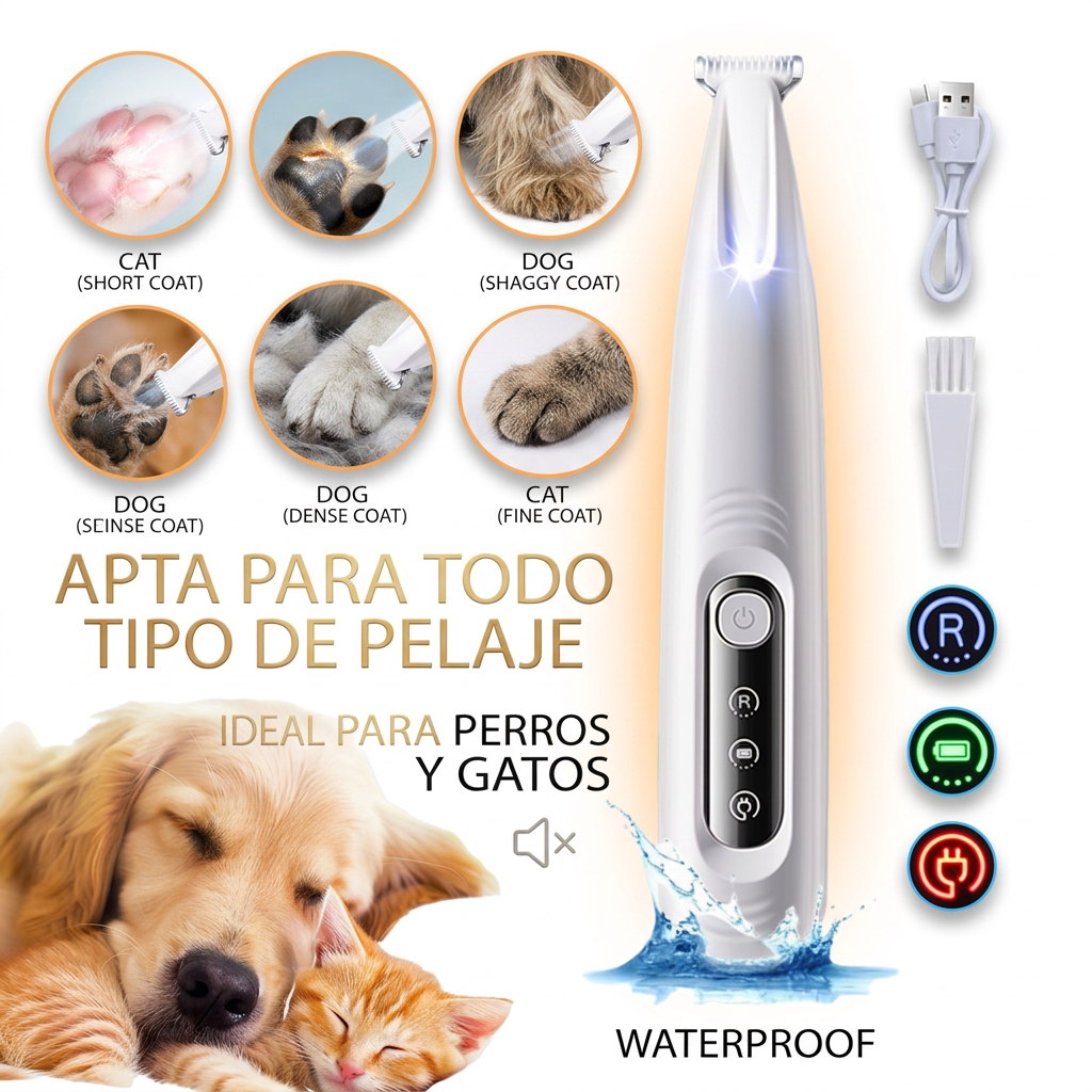 PetTrim Pro™ – Cortadora de Pelo para Perros con Cuchilla Ancha de 18 mm