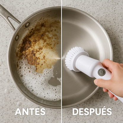 🧽 Depurador giratorio eléctrico, cepillo de limpieza inalámbrico para baño, depurador eléctrico con 5 cabezales de cepillo reemplazables ⚡