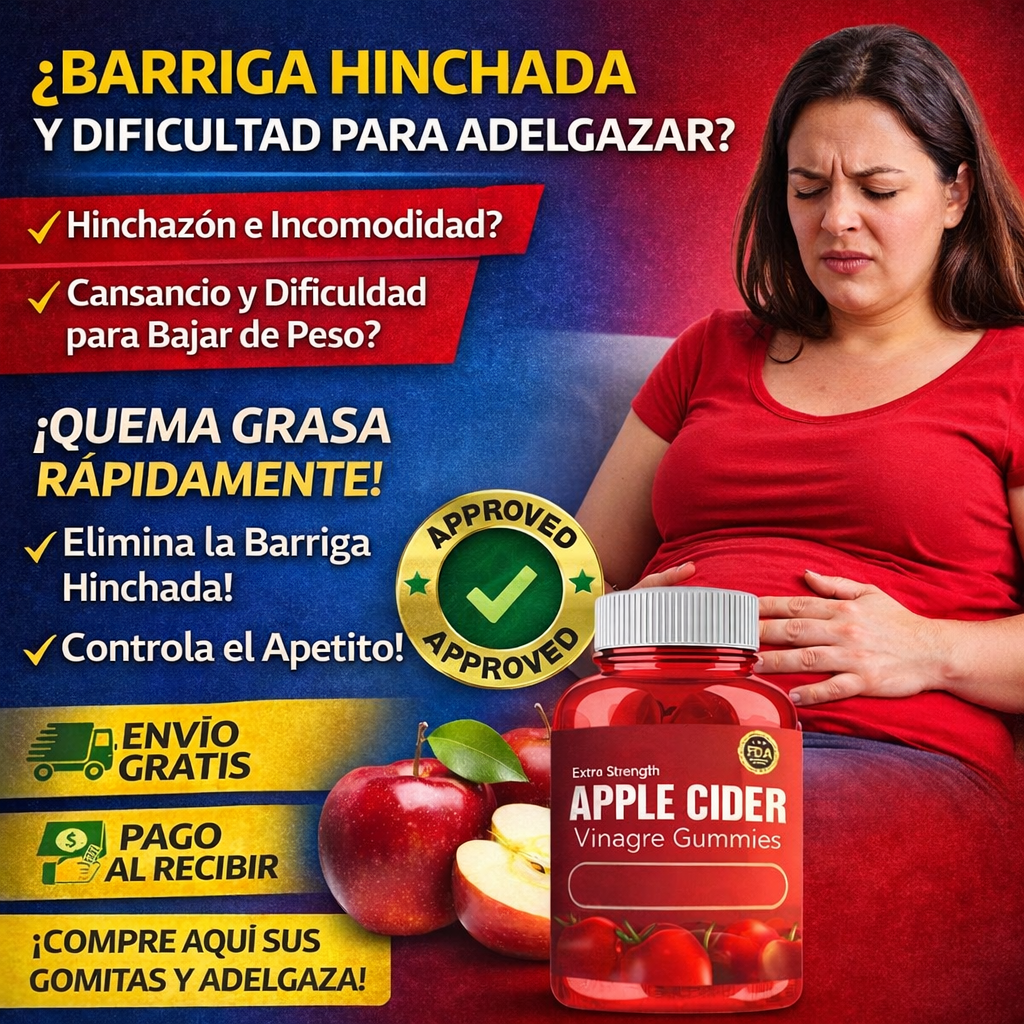 🍎 Gomitas de Vinagre de Manzana Premium – 60 Unidades | Sabor Delicioso y Bienestar Diario ✨