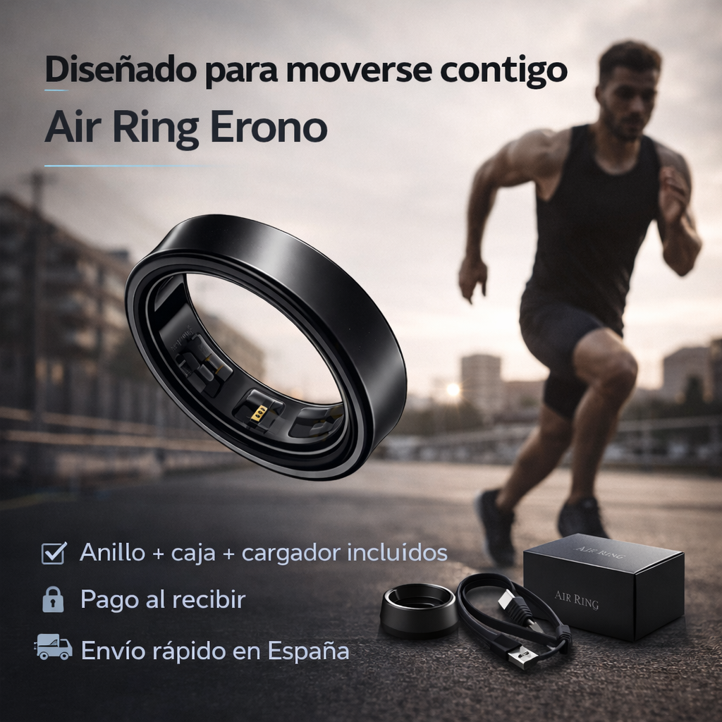 Anillo Inteligente Air Ring® — Sueño · Salud · Fitness 24/7 | Caja + Cargador Incluidos 🔥