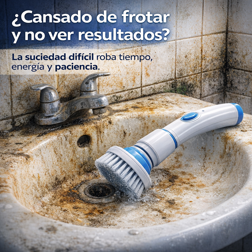 🧽 Depurador giratorio eléctrico, cepillo de limpieza inalámbrico para baño, depurador eléctrico con 5 cabezales de cepillo reemplazables ⚡