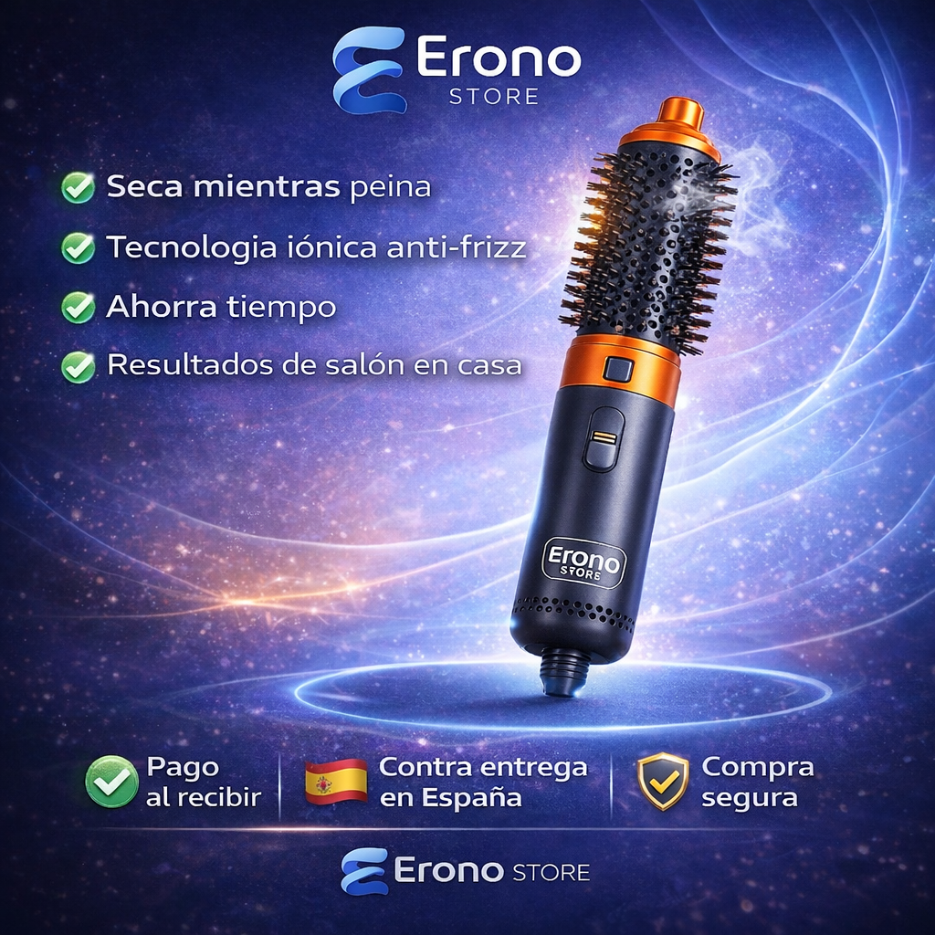 ✨ SalonLuxe – Cepillo Secador Profesional 5 en 1 | Caja Premium + 5 Cabezales Profesionales + ¡REGALO EXCLUSIVO! 🔥