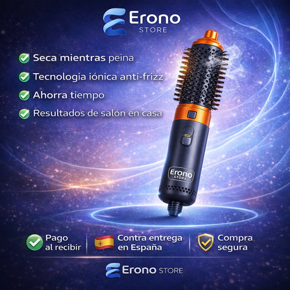 ✨ SalonLuxe – Cepillo Secador Profesional 5 en 1 | Caja Premium + 5 Cabezales Profesionales + ¡REGALO EXCLUSIVO! 🔥