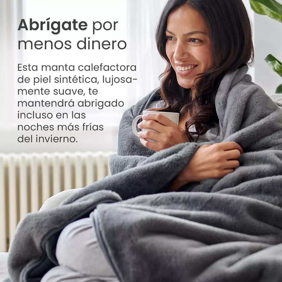 ❄️ Manta Eléctrica ThermaViva 60 – Manta de Invierno con Calor Ajustable, Control USB y Calor Rápido ♨️