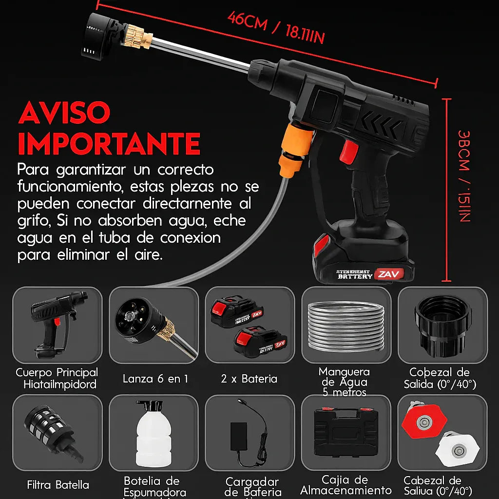 Pistola Hidrolimpiadora portatil de Alta Presion