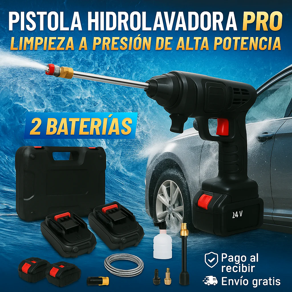 Pistola Hidrolimpiadora portatil de Alta Presion