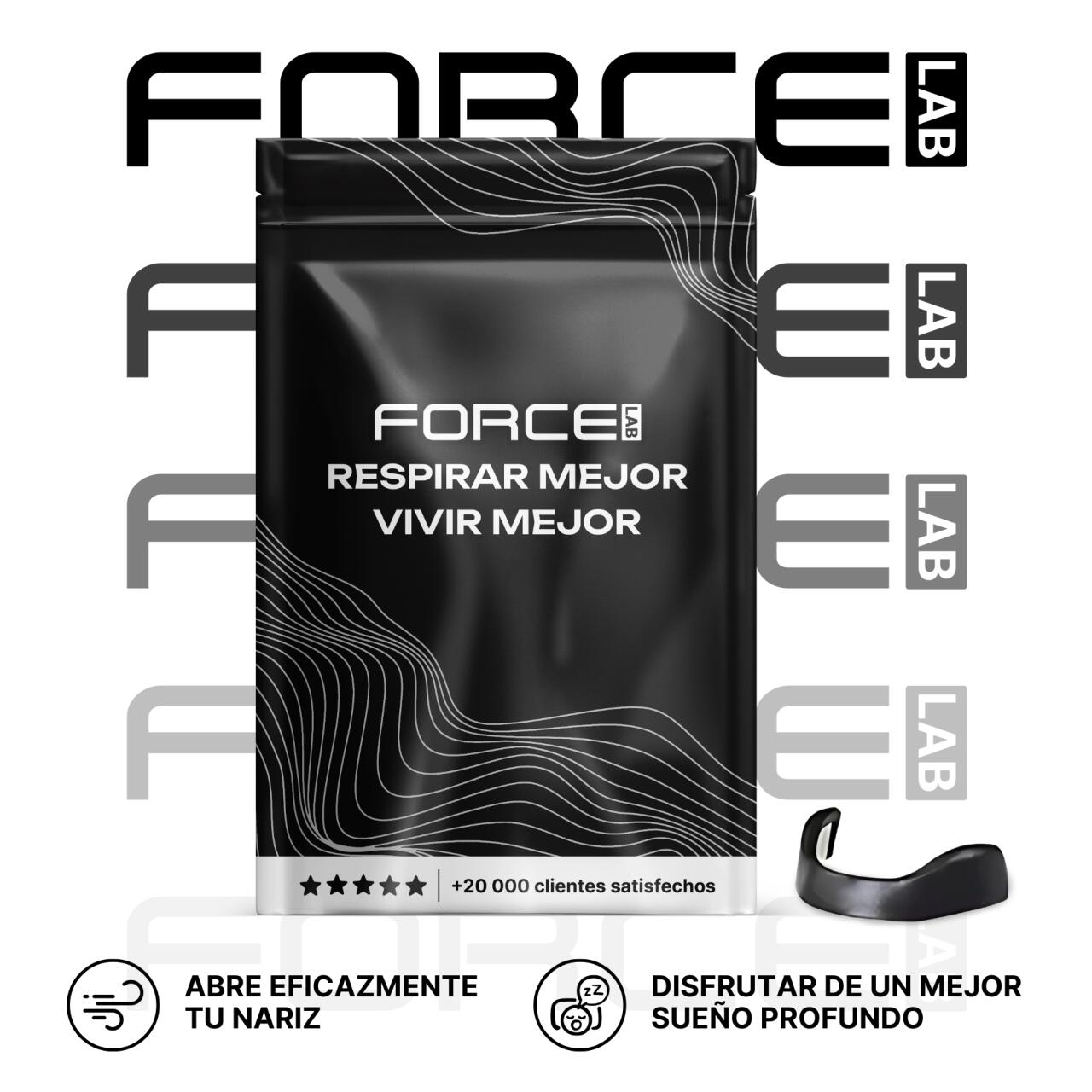 ForceLab™ V2 Tiras nasales magnéticas