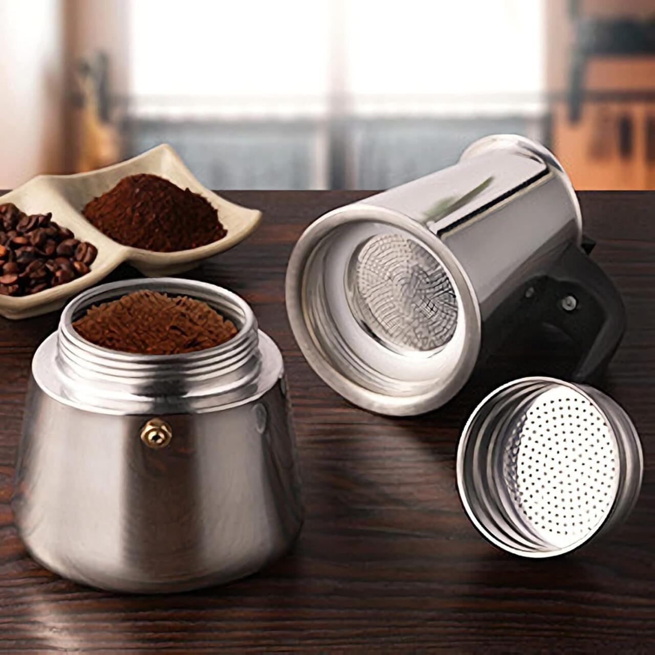 Cafetera Italiana de 12 Tazas | 600ML 6 vasos (12 Tazas Tinteras)