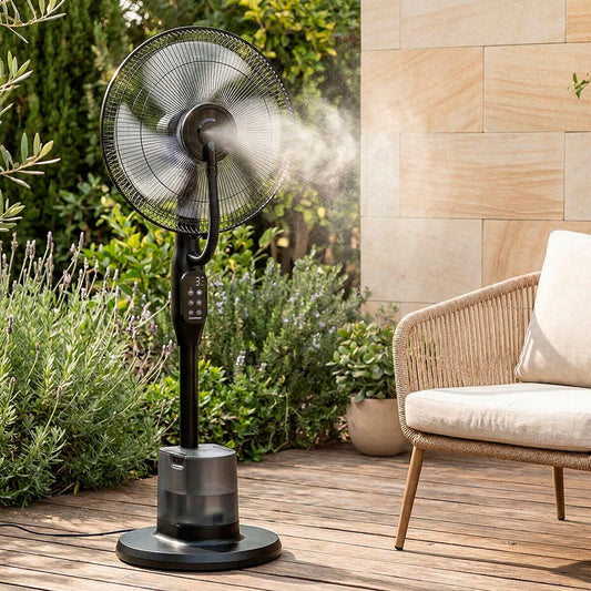 FrostAir Elite™ — Ventilador Nebulizador Premium · Refresca tu casa 7°C en minutos